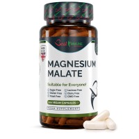 Natural Magnesium Malate 500mg Premium Grade Ideal Strength 100 Vegan Capsules Natural Magnesium Malate 500mg Premium Grade Ideal Strength 100 Vegan Capsules