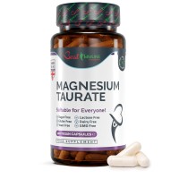 Natural Magnesium Taurate 500mg Premium Quality Ideal Strength 100 Vegan Capsules Highest Bioavailability Natural Magnesium Taurate 500mg Premium Quality Ideal Strength 100 Vegan Capsules Highest Bioavailability