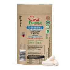 Improved Magnesium Glycinate 500mg Nothing Artificial Added 100 Vegan Capsules Eco-pack