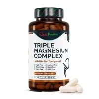 Advanced Triple Magnesium Complex Ideal Strength Magnesium Citrate, L-ascorbate & Oxide 100 Vegan Capsules Natural Product