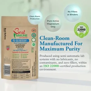 Improved Magnesium Glycinate 500mg Nothing Artificial Added 100 Vegan Capsules Eco-pack Improved Magnesium Glycinate 500mg Nothing Artificial Added 100 Vegan Capsules Eco-pack